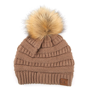 CC Trending Beanie w/ Tan Pom ( HAT-43 )