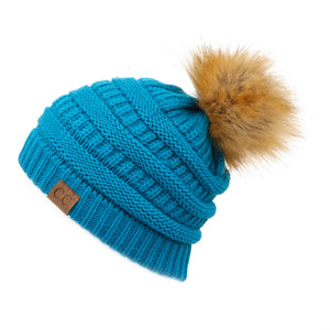 CC Trending Beanie w/ Tan Pom ( HAT-43 )