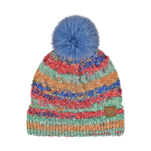 CC Multi Color Space Dye Pom Beanie ( HTC0041 )