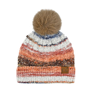 CC Multi Color Space Dye Pom Beanie ( HTC0041 )