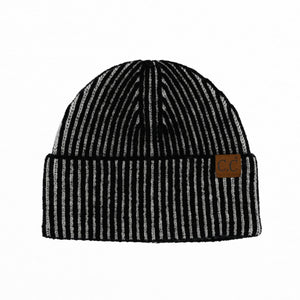 CC Contrast Cuff Cap Beanie ( HTC0043 )