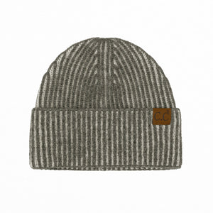 CC Contrast Cuff Cap Beanie ( HTC0043 )