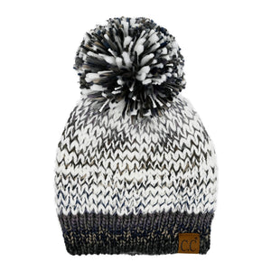 CC Multi-Color Yarn Beanie with Pom ( HTE0029 )