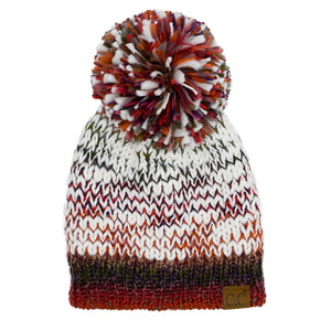 CC Multi-Color Yarn Beanie with Pom ( HTE0029 )