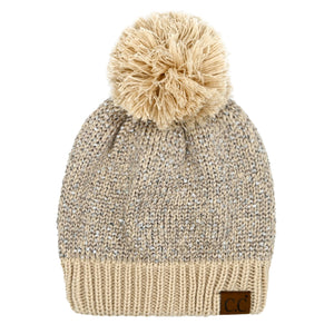 CC Sequin Pom Beanie ( HTE0034 )