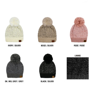 CC Sequin Pom Beanie ( HTE0034 )