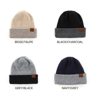 CC Reversible Streetwear Double Layer Beanie ( HTM-3850 )