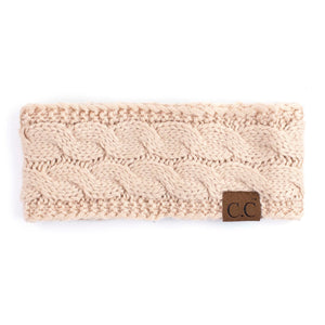 CC Cable Knit Lined Headwrap ( HW-20 )