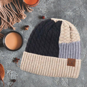 CC Multi-Color Blocking Beanie ( HAT-2065 )