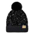 CC Kids Sequin Fur Pom Beanie ( KD-HTE0012 ) ( KD-HTE0017 ) ( HTE0012 ) ( HTE0017 )