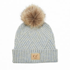 CC Kids Criss-Cross Suede Patch Beanie ( KIDS-2060 ) ( HAT-2060 )