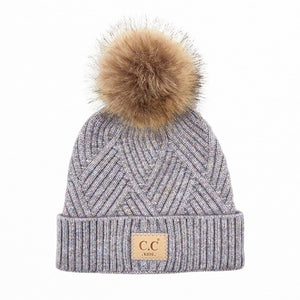 CC Kids Criss-Cross Suede Patch Beanie ( KIDS-2060 ) ( HAT-2060 )