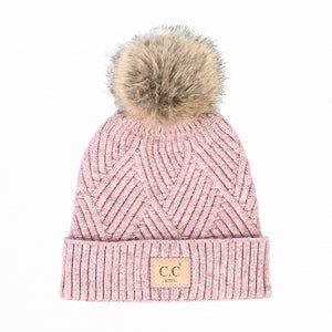 CC Kids Criss-Cross Suede Patch Beanie ( KIDS-2060 ) ( HAT-2060 )