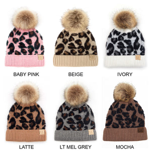 CC Kids Leopard Beanie ( KIDS-2061 ) ( HAT-2061 )