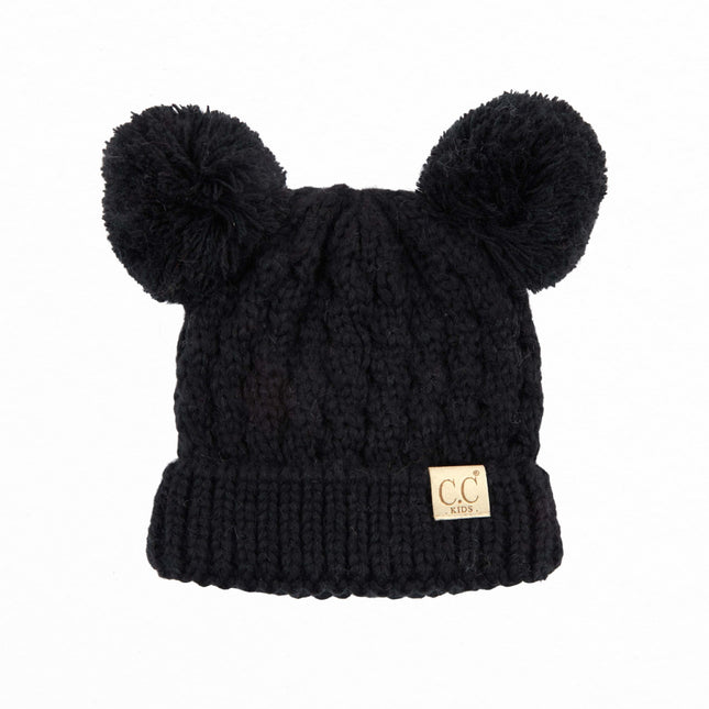 CC Kids Double Pom Beanie ( KIDS-24 ) ( HAT-60 )