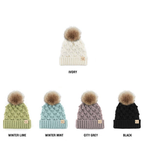 CC Kids Crafted Pom Detail Beanie ( KIDS-3836 )