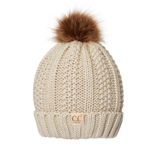 CC Kids Trending Pom Beanie | Fur Lined ( KIDS-820 )