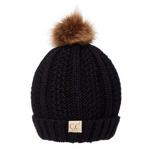 CC Kids Trending Pom Beanie | Fur Lined ( KIDS-820 )