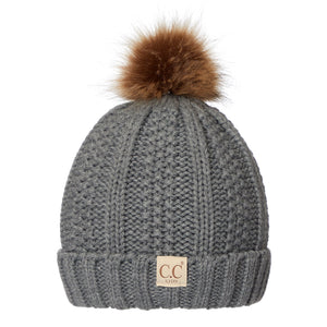 CC Kids Trending Pom Beanie | Fur Lined ( KIDS-820 )