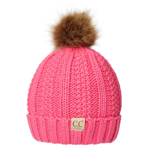 CC Kids Trending Pom Beanie | Fur Lined ( KIDS-820 )