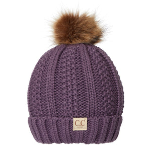 CC Kids Trending Pom Beanie | Fur Lined ( KIDS-820 )