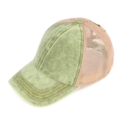 CC Kids Washed Denim Criss Cross Cap ( KIDS-BT-1009 )