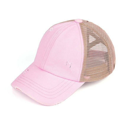 CC Kids Criss-Cross Pony Cap ( KIDS BT-780 ) Fits Kids Size 1T-4T