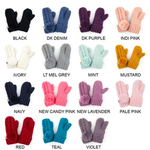 CC Kids Pom Mittens ( KIDS MT-24 )