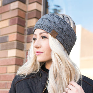 CC Cable Knit Lined Headwrap ( HW-20 )