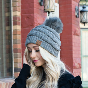 CC Trending Beanie w/ Same Color POM ( YJ-64POM )