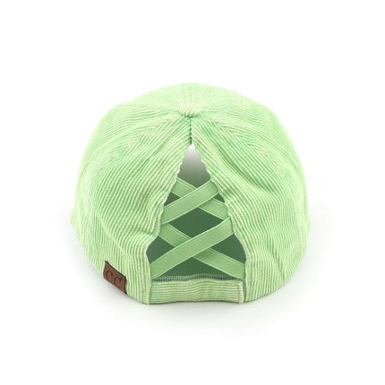 CC Stone-Washed Criss-Cross Corduroy Cap ( BT-1014 )