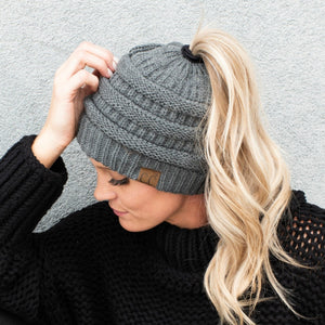 CC Messy Bun/Pony Beanie ( MB-20A )