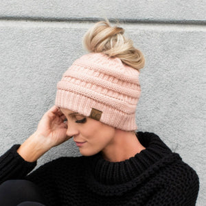 CC Messy Bun/Pony Beanie ( MB-20A )