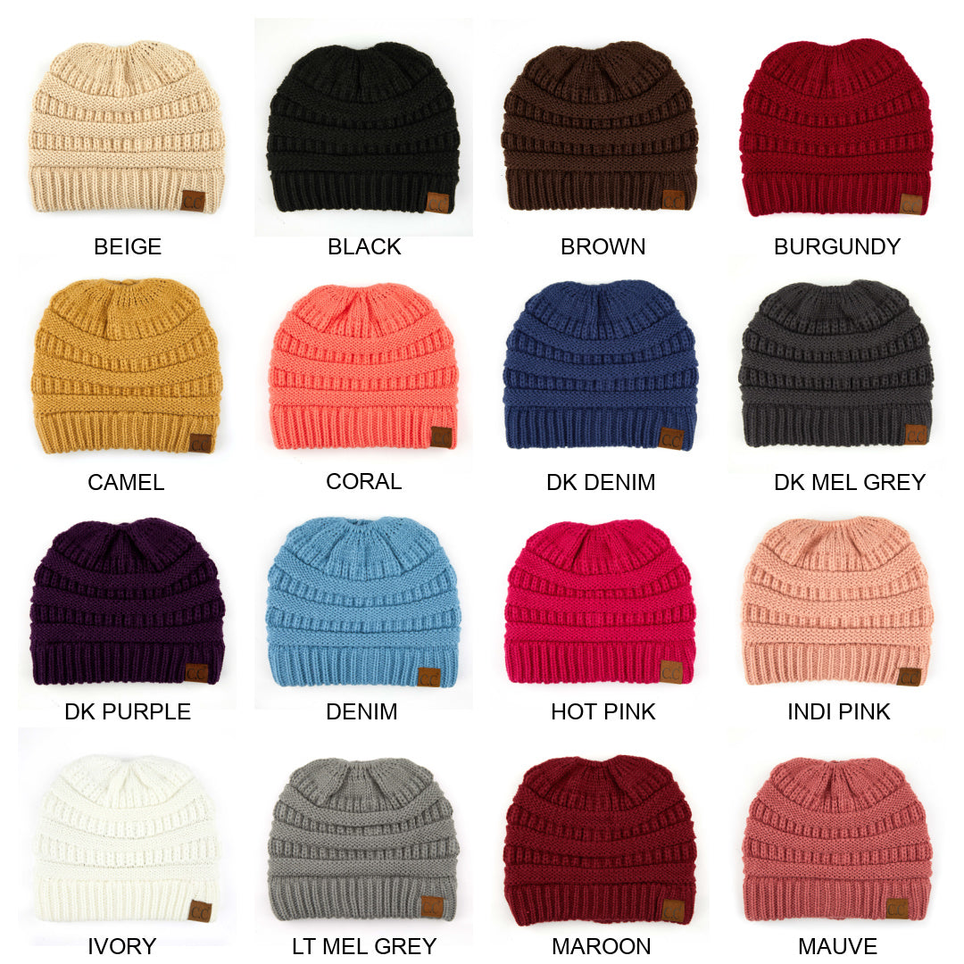 CC Messy Bun/Pony Beanie ( MB-20A )