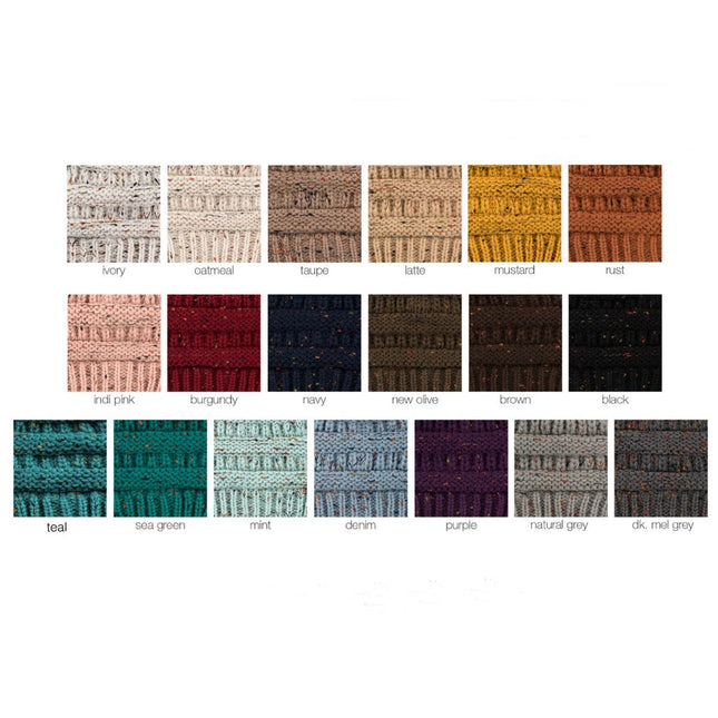 CC Cozy Confetti Bun Beanie ( MB-33 )