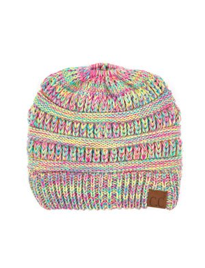 CC Crafted Multi-Toned Bun Beanie ( MB-816 )