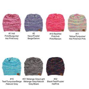 CC Crafted Multi-Toned Bun Beanie ( MB-816 )