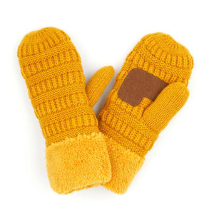 CC Kids Sherpa Lined Mittens ( MT-25 KIDS )