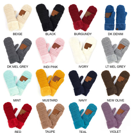 CC Sherpa Lined Mittens | 2 Sizes ( MT-25 ) ( MT-JUNIOR-25 )