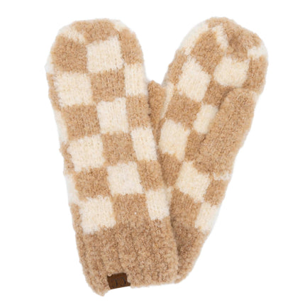 CC Checkered Boucle Oh-So-Soft Mittens ( MT-4011 )