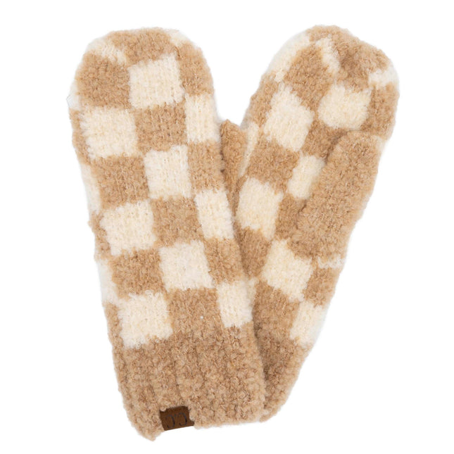 CC Checkered Boucle Oh-So-Soft Mittens ( MT-4011 )