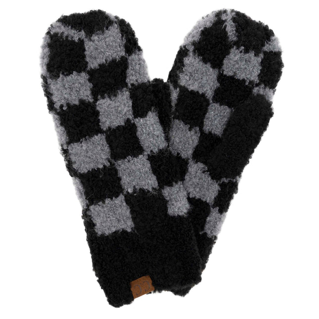 CC Checkered Boucle Oh-So-Soft Mittens ( MT-4011 )