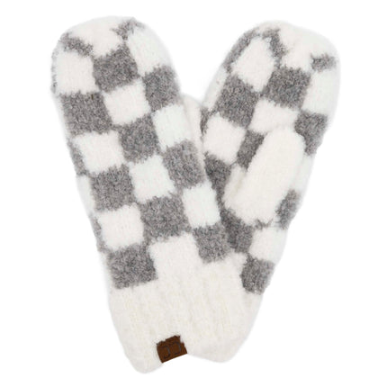 CC Checkered Boucle Oh-So-Soft Mittens ( MT-4011 )