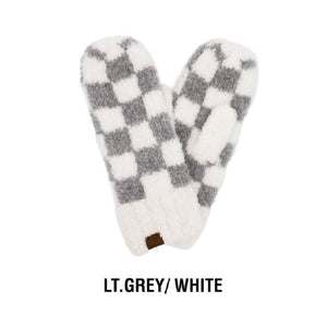 CC Checkered Boucle Oh-So-Soft Mittens ( MT-4011 )