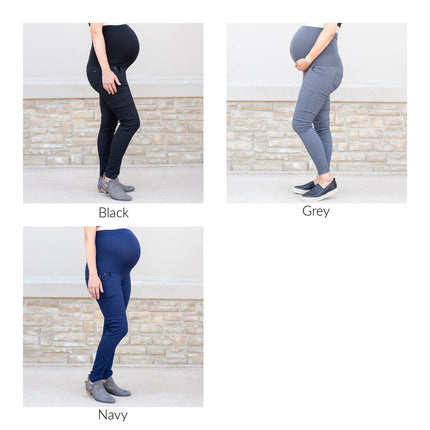Twill Maternity Stretchy Jeggings ( MT-D002 ) CLEARANCE