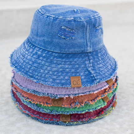 CC Stone Washed Denim Bucket ( BK-3920 )