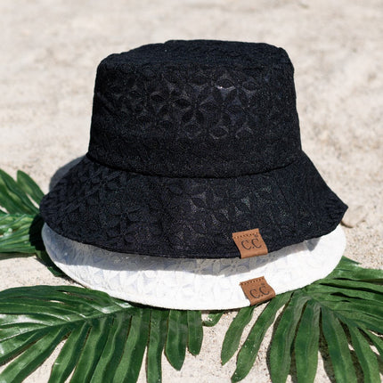 CC Eyelet Knit Bucket Hat ( BK-3968 )