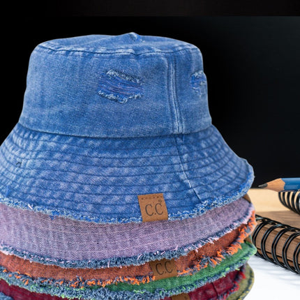 CC Stone Washed Denim Bucket ( BK-3920 )