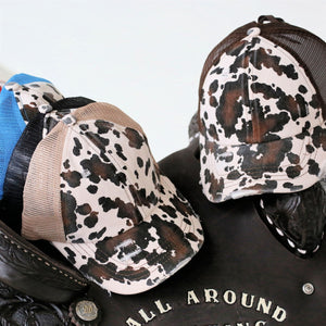 CC Cow Print Pony Cap | Criss-Cross ( BT-938 )