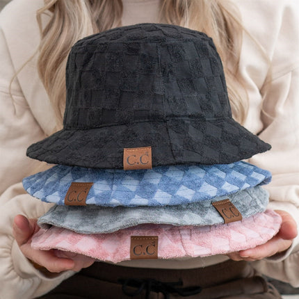 CC Checkered Terry Cloth Bucket ( KB-004 )